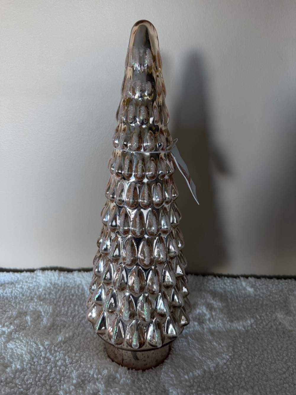 Holiday Christmas Mercury Glass Christmas Tree Decor Light Up Beautiful! NEW!